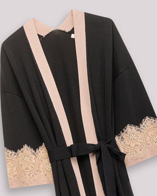 Chaqueta Larga Punto Encaje Zaira
