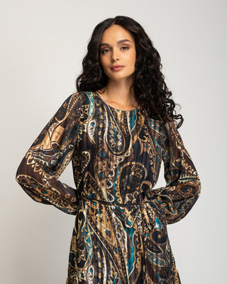 Vestido corto plisado Adelia