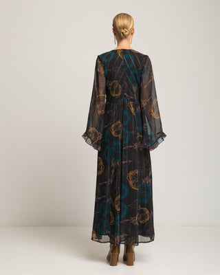 Vestido largo flores Evane