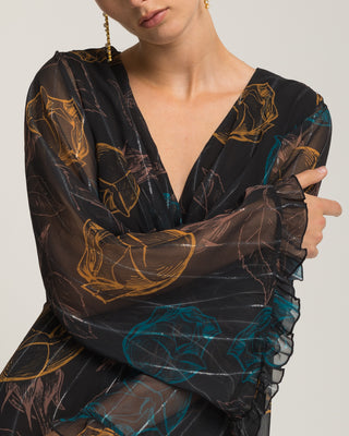 Vestido largo flores Evane