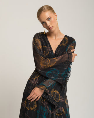 Vestido largo flores Evane