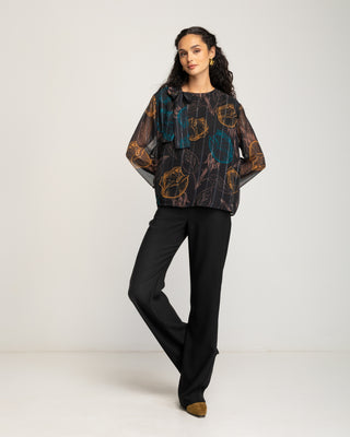 Blusa flores de gasa Evane