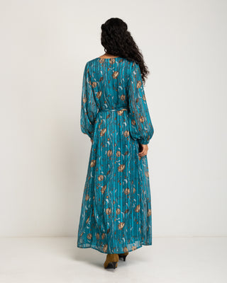 Vestido largo azul turquesa Naiara