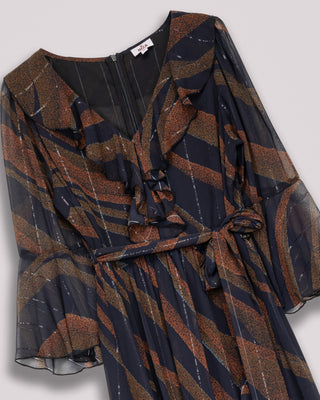 Vestido largo gasa manga larga Celene