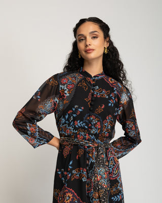 Vestido largo estampado floral Magnolia