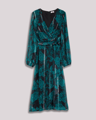 Vestido midi verde esmeralda Liria