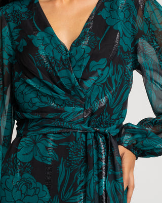 Vestido midi verde esmeralda Liria