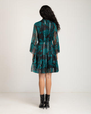 Vestido corto con lazada Liria
