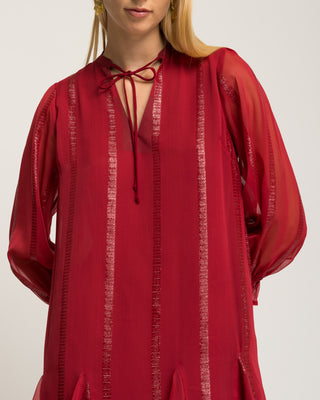 Vestido corto suelto Coralina