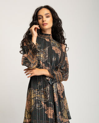 Vestido corto cuello alto Valma