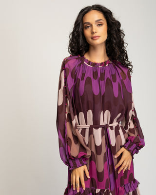Vestido largo gasa Almara