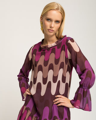 Vestido corto estampado geométrico Almara