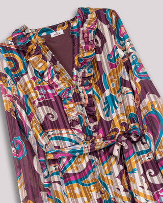 Vestido mini estampado paisley Galena