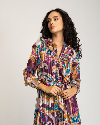 Vestido mini estampado paisley Galena