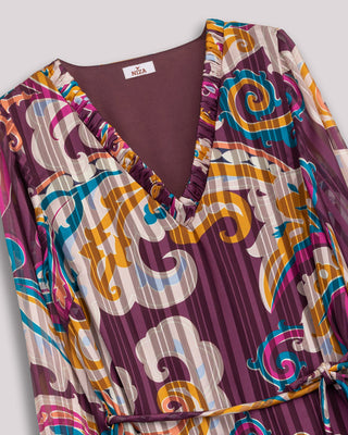 Vestido midi paisley Galena