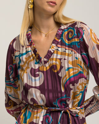 Vestido midi paisley Galena
