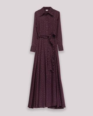 Vestido camisero berenjena Tessala
