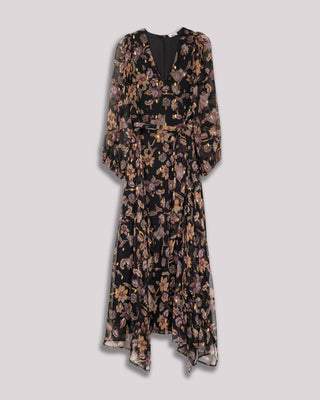 Vestido flores manga larga Liena