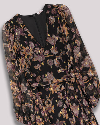 Vestido flores manga larga Liena