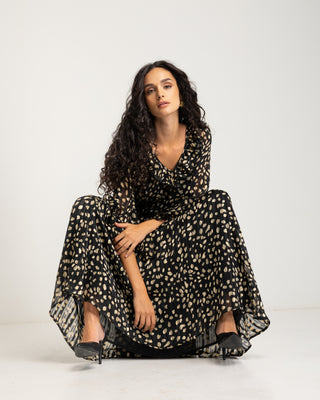 Vestido largo lunares Calista