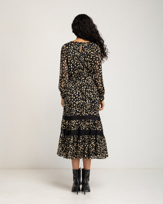 Vestido midi de lunares Calista