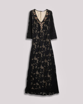 Vestido terciopelo negro Ambria