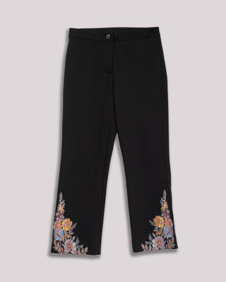 Pantalón negro bordados Bani