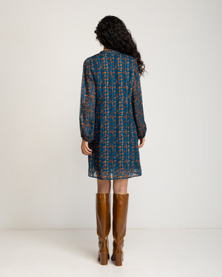 Vestido corto estampado otoñal Junia