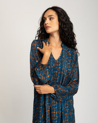 Vestido corto estampado otoñal Junia