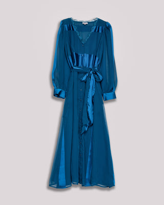 Vestido azul petróleo Valeska