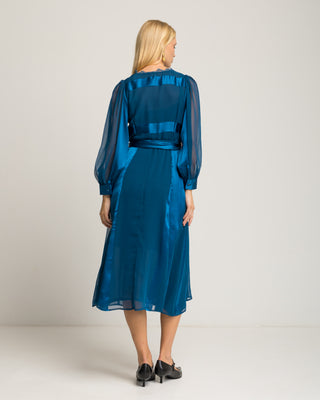 Vestido azul petróleo Valeska