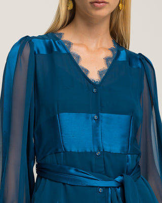 Vestido azul petróleo Valeska