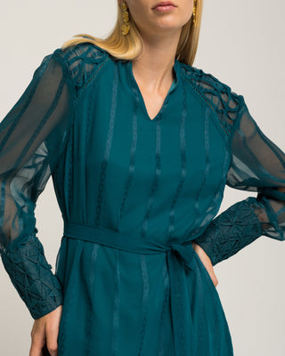 Vestido midi gasa Orea