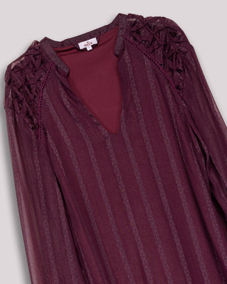 Vestido midi granate Lyria