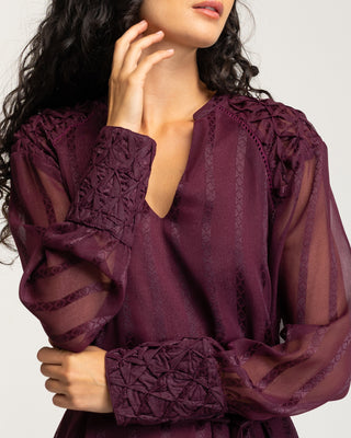 Vestido midi granate Lyria