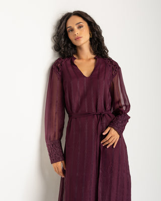 Vestido midi granate Lyria