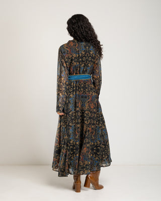 Vestido estampado largo Noara