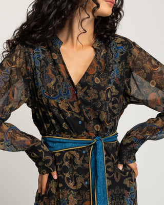 Vestido estampado largo Noara