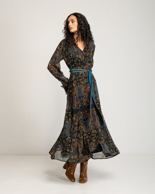 Vestido estampado largo Noara