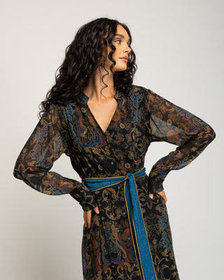 Vestido estampado largo Noara