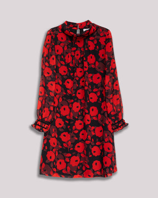 Vestido estampado rojo Milena