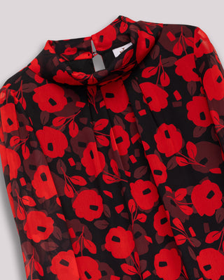 Vestido estampado rojo Milena