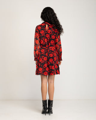 Vestido estampado rojo Milena