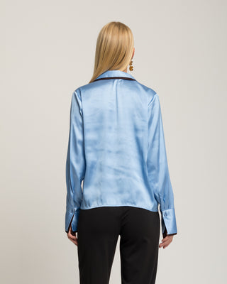 Blusa satinada contraste Esmeria