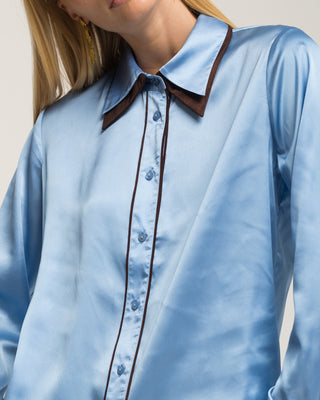 Blusa satinada contraste Esmeria