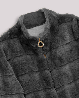 Chaqueta de pelo gris Celestia