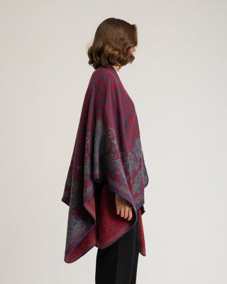 Poncho jacquard bicolor Borea