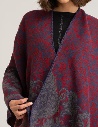 Poncho jacquard bicolor Borea