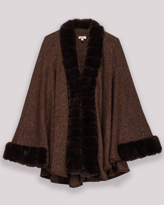 Poncho pelo beige Loren