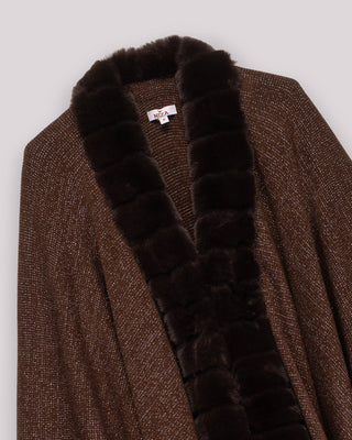 Poncho pelo beige Loren